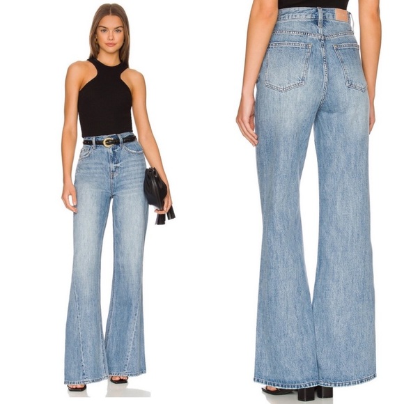 pistola Denim - Pistola Ruby High Rise Palazzo Wide Leg Jeans Size 25